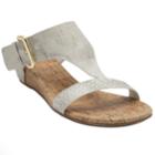 Rampage Sheryl Women's Wedge Sandals, Size: Medium (7), Beig/green (beig/khaki)