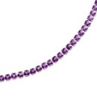 Sterling Silver Amethyst Bracelet, Women's, Size: 7.5, Purple