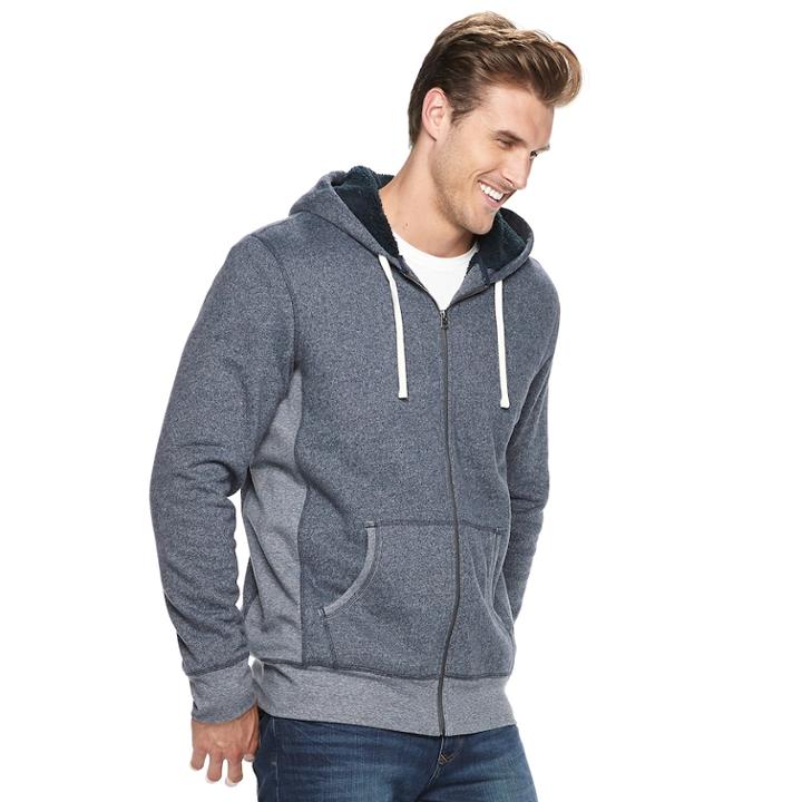 Big & Tall Sonoma Goods For Life&trade; Supersoft Sherpa-lined Fleece Hoodie, Men's, Size: 4xb, Dark Blue
