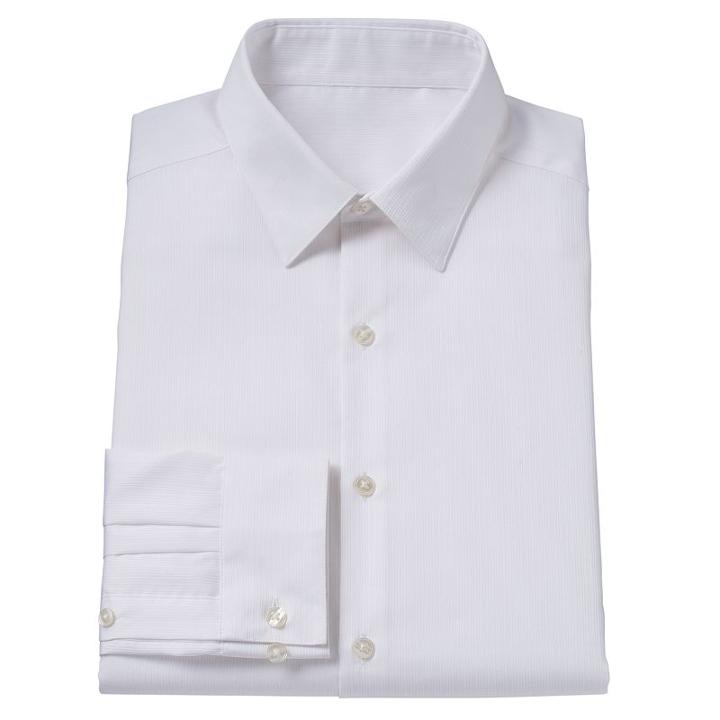 Men's Van Heusen Slim-fit Wrinkle-free Point-collar Dress Shirt, Size: 18-34/35, White
