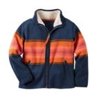 Boys 4-8 Carter's Patterned Microfleece Zip-up Jacket, Boy's, Size: 4, Orange