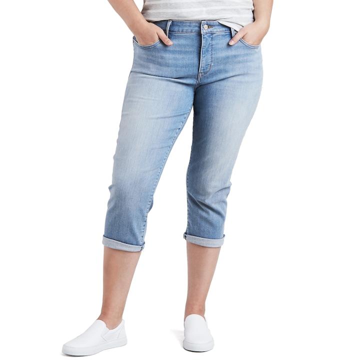 Plus Size Levi's Shaping Jean Capris, Women's, Size: 24 W, Med Blue