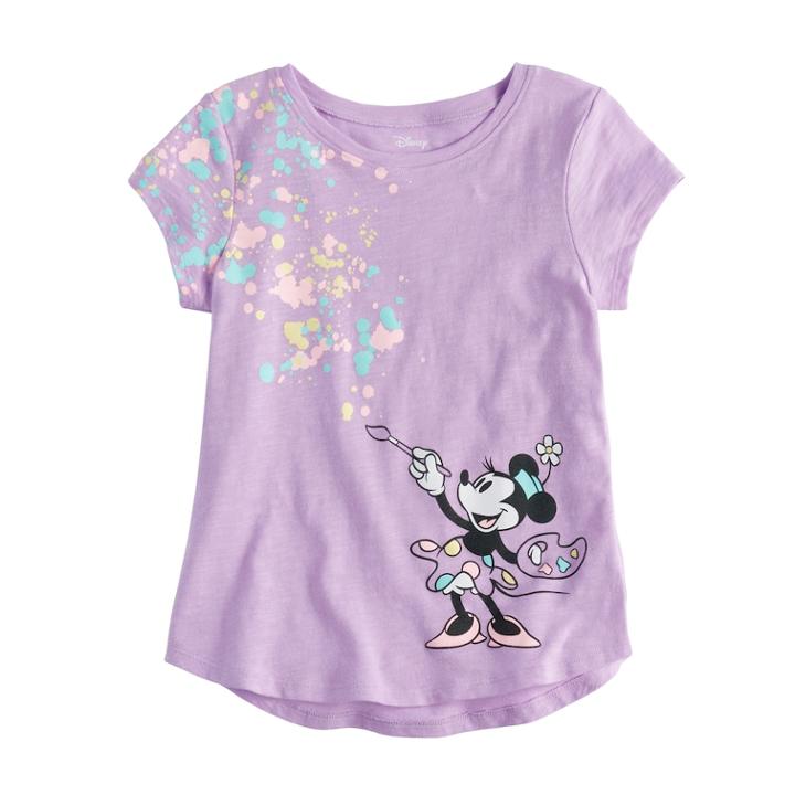 Disney's Minnie Mouse Girls 4-10 Painter Graphic Tee By Jumping Beans&reg;, Size: 10, Brt Purple