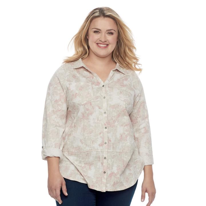 Plus Size Sonoma Goods For Life&trade; Tunic Shirt, Women's, Size: 1xl, Med Pink