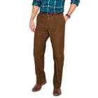 Big & Tall Croft & Barrow&reg; Flat-front Corduroy Pants, Men's, Size: 48x29, Med Brown