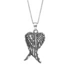 Journee Collection Sterling Silver Angel Wings Pendant Necklace, Women's, Size: 18, Multicolor