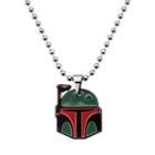 Star Wars Stainless Steel Boba Fett Pendant Necklace, Boy's, Green