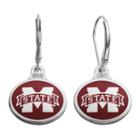 Fiora Mississippi State Bulldogs Sterling Silver Team Logo Drop Earrings, Girl's, Multicolor