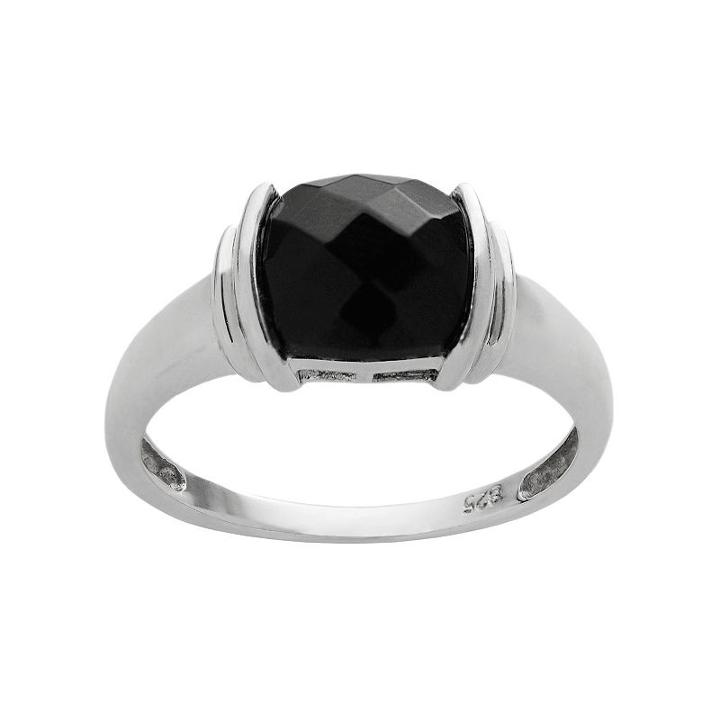 Onyx Sterling Silver Ring, Women's, Size: 8, Black