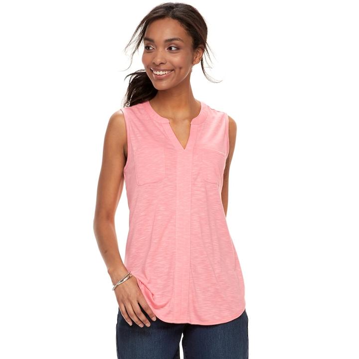 Petite Sonoma Goods For Life&trade; Knit Utility Tank, Women's, Size: Xl Petite, Light Pink