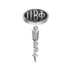 Logoart Pi Beta Phi Sterling Silver Sorority Symbol Charm, Women's, Grey