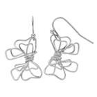 Mudd&reg; Wire Bow Nickel Free Drop Earrings, Women's, Silver