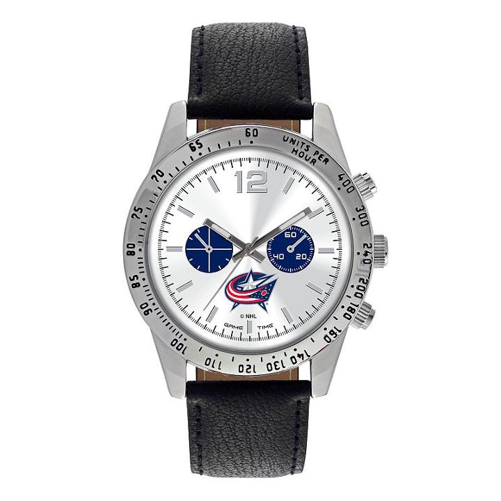 Men's Game Time Columbus Blue Jackets Letterman Watch, Black