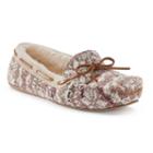 Sonoma Goods For Life&trade; Women's Knit Faux-fur Lined Moccasin Slippers, Size: Small, Lt Beige