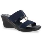 Tuscany By Easy Street Marietta Women's Wedge Sandals, Size: 7.5 Wide, Blue (navy)