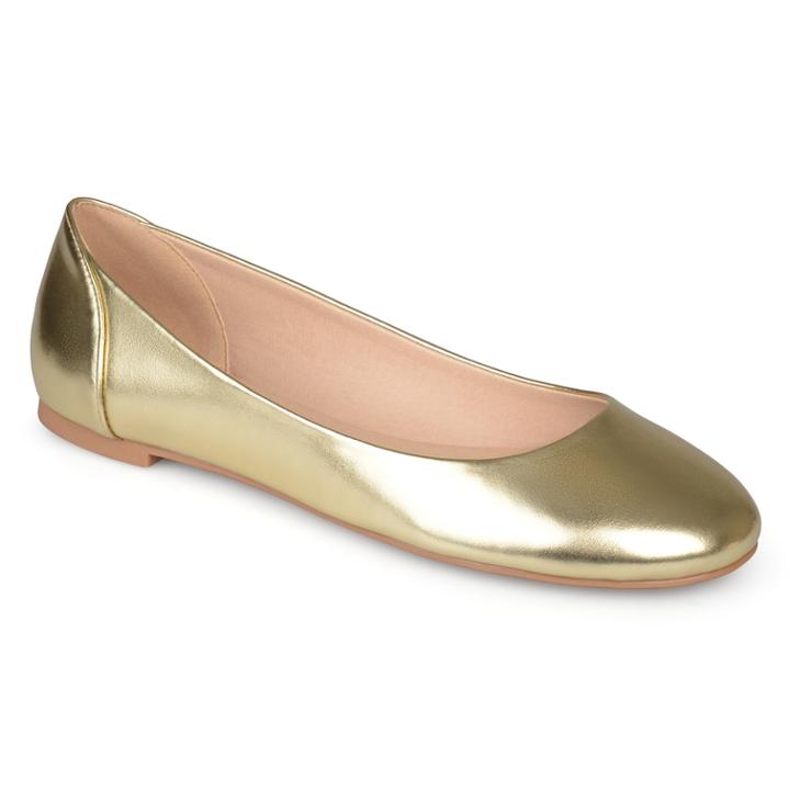Journee Collection Kavn Women's Ballet Flats, Size: Medium (6.5), Gold