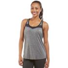 Women's Marika Perforated Aurora Racerback Tank Top, Size: Large, Med Grey