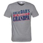 Men's Great Dads Get Promoted To Grandpa Tee, Size: Large, Grey