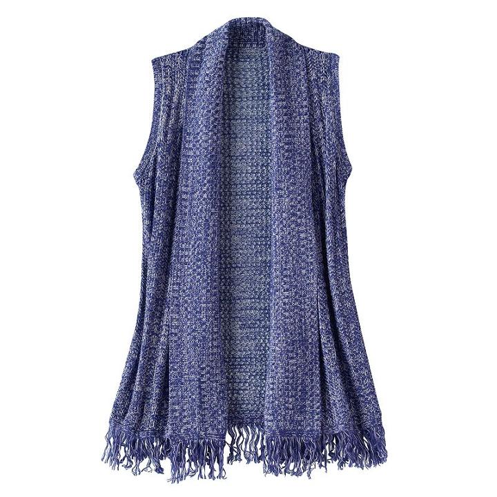 Girls 7-16 Cloud Chaser Fringe Knit Sweater, Size: Large, Light Blue