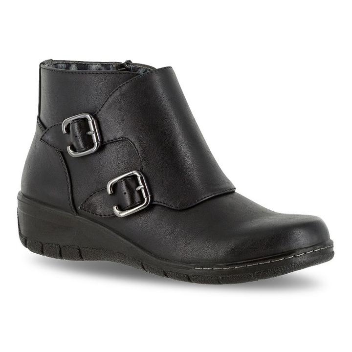 Easy Street Abbott Women's Wedge Ankle Boots, Size: Medium (9), Black