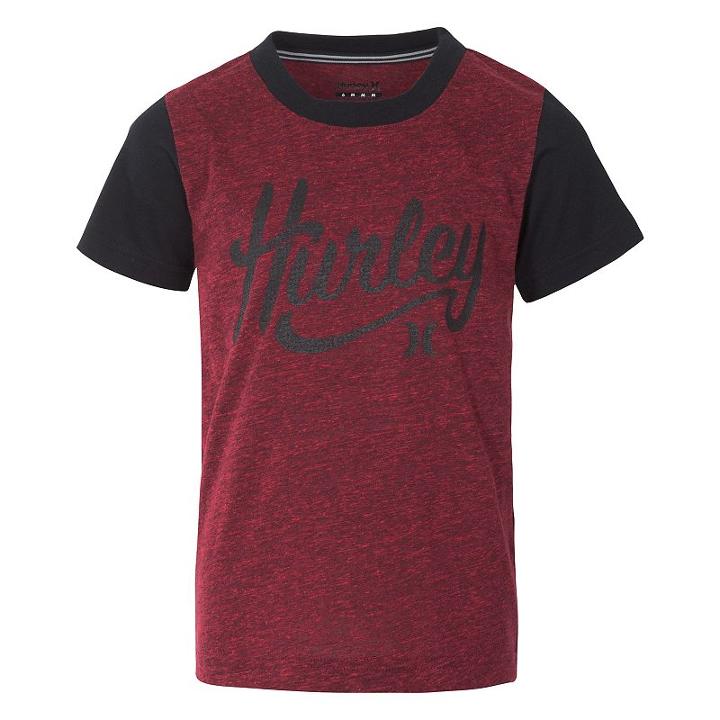 Boys 4-7 Hurley Scripted Ringer Tee, Size: 5, Dark Red