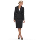 Women's Le Suit Pinstripe Skirt Suit Set, Size: 12, Blue (navy)