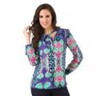 Women's Haggar Tie Front Blouse, Size: Xl, Dark Pink