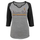 Women's Arizona State Sun Devils Over The Line Tee, Size: Medium, Dark Grey