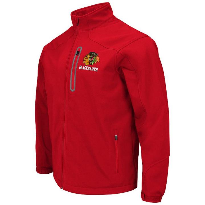 Men's Chicago Blackhawks Softshell Jacket, Size: Small, Black