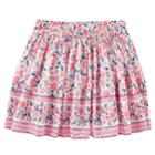 Girls 4-12 Oshkosh B'gosh&reg; Floral Twill Skirt, Size: 4, Pink