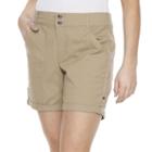 Women's Gloria Vanderbilt Maren Twill Shorts, Size: 4, Beig/green (beig/khaki)