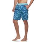 Big & Tall Croft & Barrow&reg; American Palms Swim Trunks, Men's, Size: 3xb, Turquoise/blue (turq/aqua)