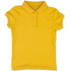 Girls 4-16 & Plus Chaps School Uniform Picot Polo Shirt, Girl's, Size: 6, Gold