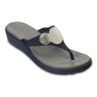 Crocs Sanrah Hammered-circles Women's Wedge Sandals, Size: 6, Blue (navy)