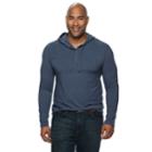 Big & Tall Sonoma Goods For Life&trade; Modern-fit Supersoft Henley Hoodie, Men's, Size: Xl Tall, Blue
