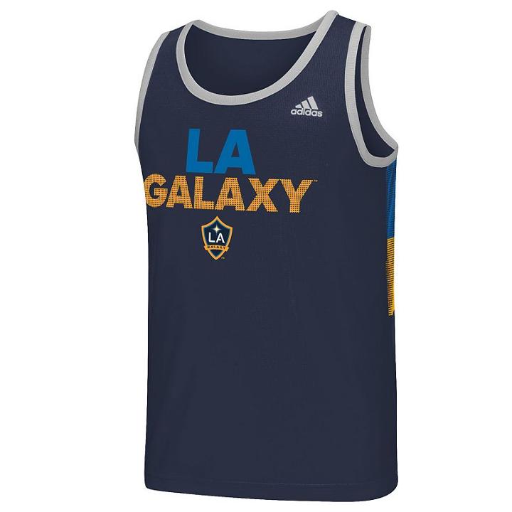 Men's Adidas Los Angeles Galaxy Fan Wear Clmalite Tank Top, Size: Xxl, Blue (navy)