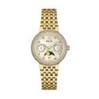 Bulova Women's Diamond Stainless Steel Moon Phase Watch - 98r224, Yellow