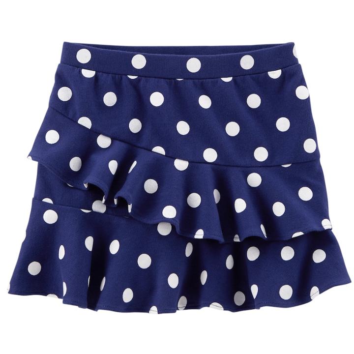 Toddler Girl Carter's Polka-dot Ruffled Skort, Size: 5t, Print