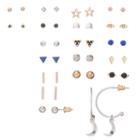 Mudd&reg; Triangle, Star & Crescent Nickel Free Earring Set, Women's, Blue