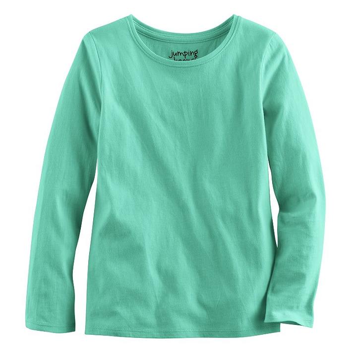 Girls 4-10 Jumping Beans&reg; Long-sleeved Tee, Size: 8, Turquoise/blue (turq/aqua)