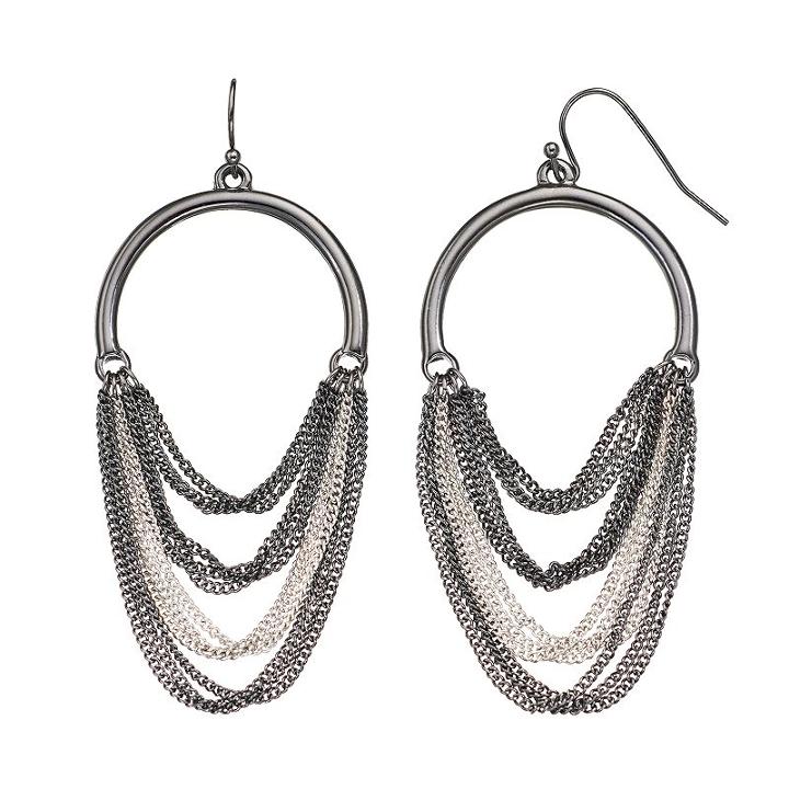 Apt. 9&reg; Chain Swag Drop Earrings, Girl's, Ovrfl Oth