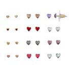 Lc Lauren Conrad Heart Stud Earring Set, Women's, Multicolor
