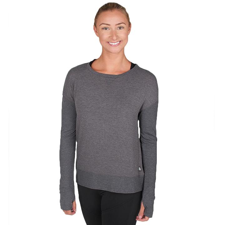 Women's Skechers Hot Chi Thumb Hole Pullover, Size: Small, Grey