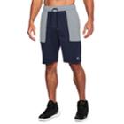 Men's Under Armour Baseline Fleece Shorts, Size: Large, Blue (navy)