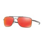 Oakley Gauge 8 Oo4124 62mm Rectangle Ruby Iridium Mirror Sunglasses, Women's, Grey (charcoal)