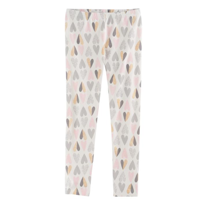 Girls 4-10 Jumping Beans&reg; Long Embellished Leggings, Size: 6, White