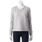 Women's Juicy Couture Lace Up Sweatshirt, Size: Medium, Light Grey