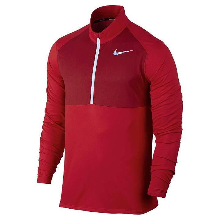 Men's Nike Running Core Dri-fit Half-zip Performance Pullover, Size: Large, Dark Pink
