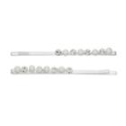 Simulated Pearl And Simulated Crystal Bobby Pin Set, Women's, White
