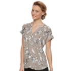 Women's Apt. 9&reg; Cuffed Crepe Blouse, Size: Large, Grey
